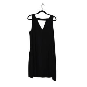 Banana Republic Women's Gauze Dress Size Large Black Sleeveless Pockets Casual